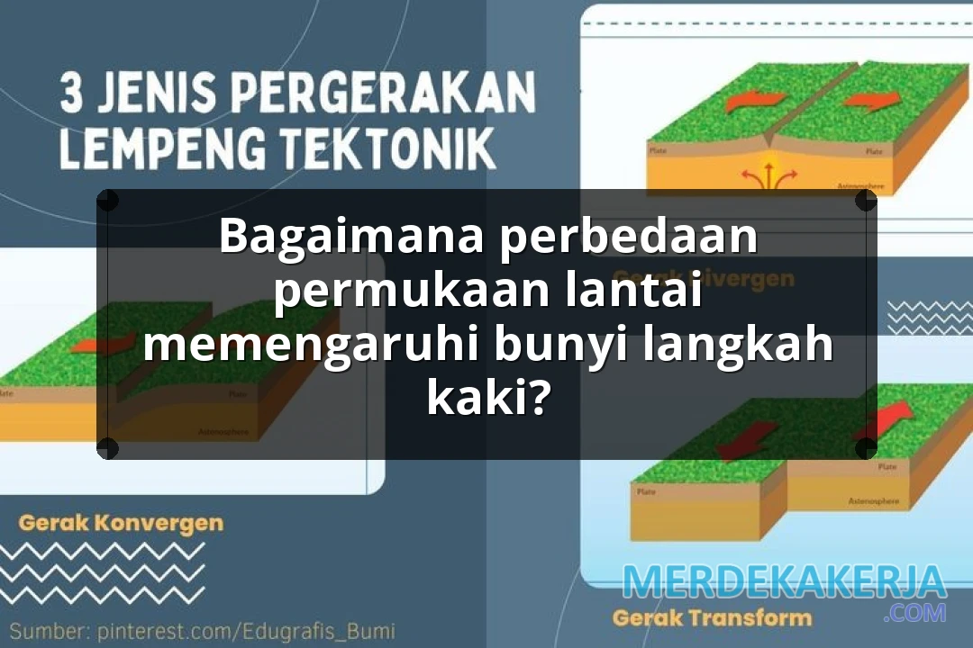 Bagaimana perbedaan permukaan lantai memengaruhi bunyi langkah kaki?