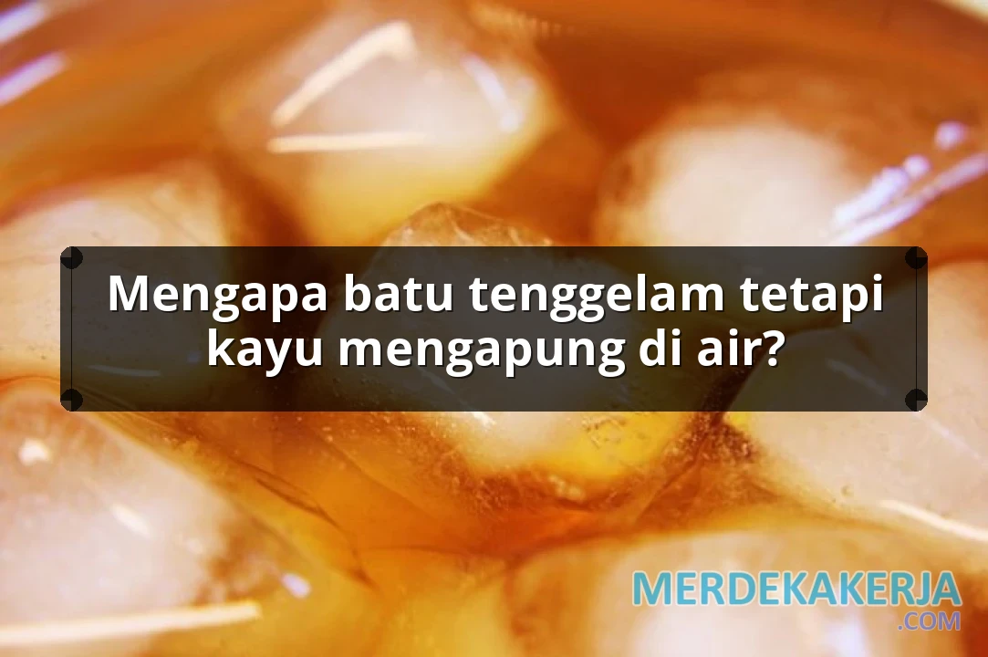 Mengapa batu tenggelam tetapi kayu mengapung di air?